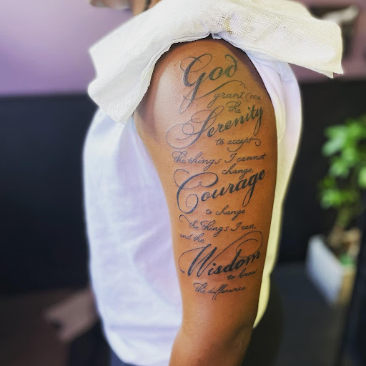 Explore space sleeve tattoo ideas, creative tattoo ideas in Orange Park, available at Big City Tattoo and Piercing