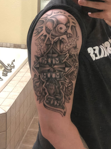 Explore astronomical tattoo ideas, creative tattoo ideas in Colorado Springs, available at Fallen Heroes Tattoo & Piercing (Colorado)