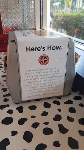 Sandwich Shop «Firehouse Subs», reviews and photos, 134 Weston Rd, Sunrise, FL 33326, USA