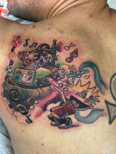 Explore gastric sleeve tattoo ideas, creative tattoo ideas in Catonsville, available at Forevermore Tattoo Company