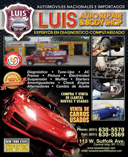 Auto Repair Shop «Luis Auto Repair & Body Shop», reviews and photos, 113 W Suffolk Ave, Central Islip, NY 11722, USA