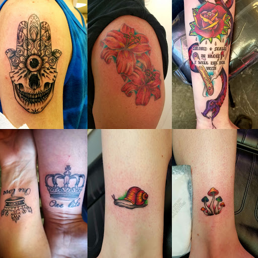 Explore dog sleeve tattoo ideas, creative tattoo ideas in Bowling Green, available at 31 Ink Tattoo Parlor