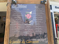 Restaurant Le Jardin Du Carcasses à Carcassonne (le menu)