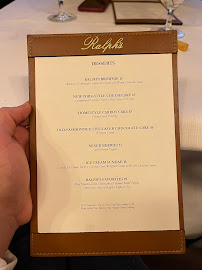 Ralph's Restaurant à Paris menu