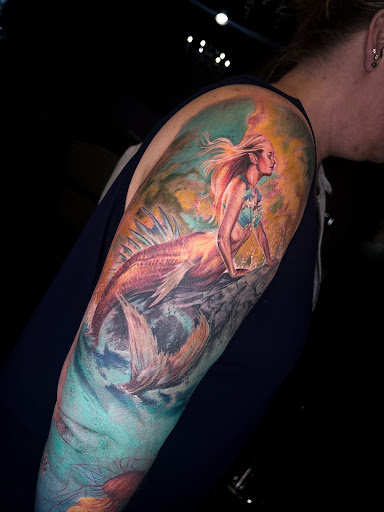 Explore chest tattoo men idea, creative tattoo ideas in Fairmont, available at Heretic Ink
