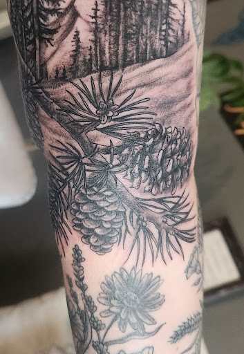 Explore back thigh tattoo ideas, creative tattoo ideas in Coquille, available at Inspired Ink Tattoo Shop