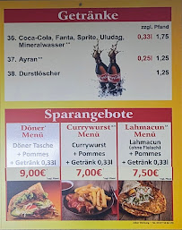 Carte du Meister Döner à Gelsenkirchen