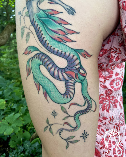 Explore jazz tattoo ideas, creative tattoo ideas in Scipio Center, available at Ace of Wands Private Tattoo & Tarot Studio . Appointment Only