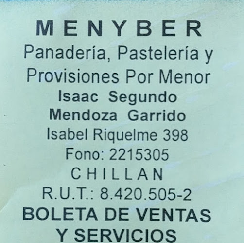 Opiniones de Menyber en Chillán - Panadería