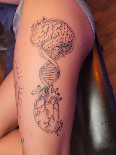 Explore sibling tattoo ideas, creative tattoo ideas in Chattanooga, available at The Sailors Den Tattoos and Piercing & The Scurvy Pearl Music Venue