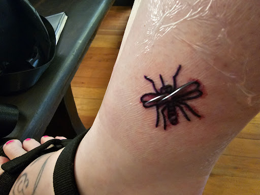 Explore saint michael tattoo ideas, creative tattoo ideas in Eureka Springs, available at Abyss Tattoo