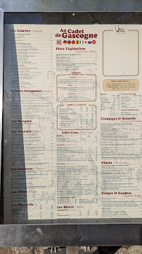 Restaurant français Au Cadet de Gascogne à Paris - menu / carte