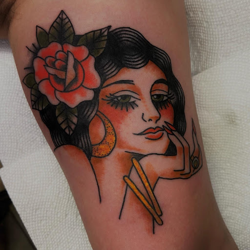 Explore tattoo ideas with your child's name, creative tattoo ideas in Boston, available at Good Faith Tattoos