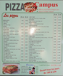 Menu / carte de Pizza Campus à Clermont-Ferrand