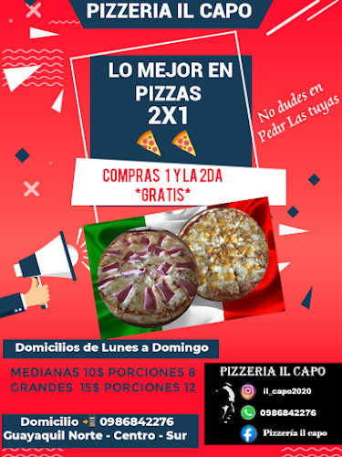 Opiniones de PIZZERÍA IL CAPO en Guayaquil - Pizzeria