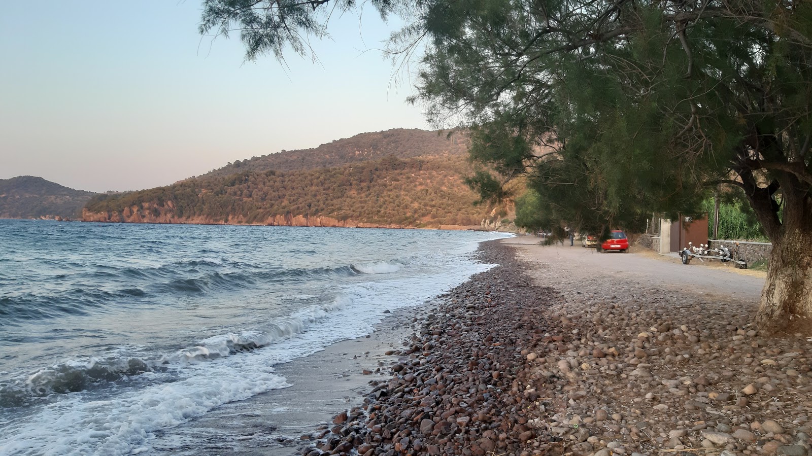 Paralia Kagia'in fotoğrafı geniş plaj ile birlikte