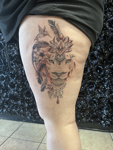 Explore half sleeve memorial tattoo ideas, creative tattoo ideas in Houston, available at 333 Tattoo Studio HTX
