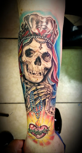Explore knee scar tattoo ideas, creative tattoo ideas in Odessa, available at Evil Ink Tattoo