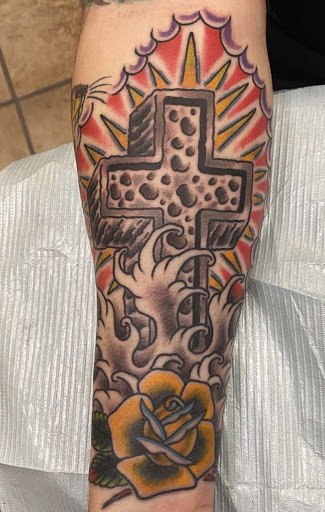 Explore happiness tattoo ideas, creative tattoo ideas in Mckinney, available at Anvil Tattoo