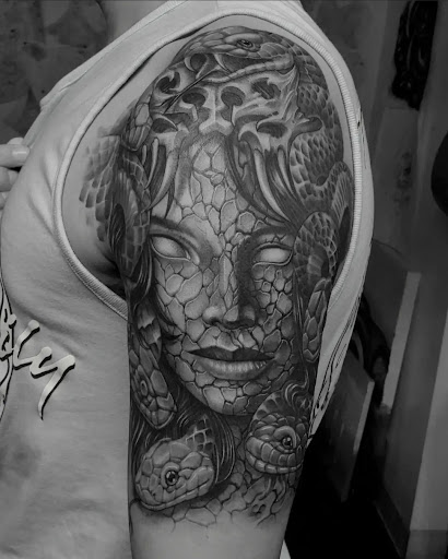 Explore tasmanian devil tattoo ideas, creative tattoo ideas in Houston, available at Los Muertos Tattoo Studio and Art Gallery
