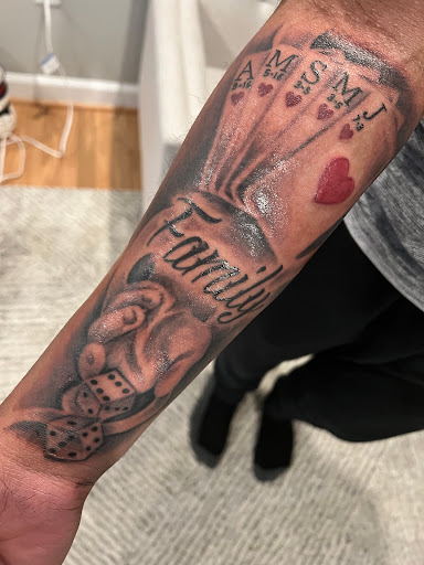 Explore mother and son matching tattoo ideas, creative tattoo ideas in Edgewood, available at Legacy Tattoo And Art Gallery