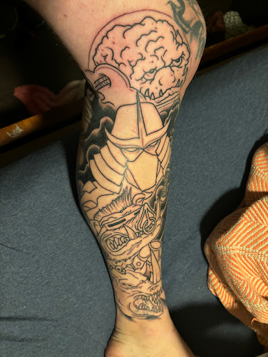 Explore tattoo 3/4 sleeve ideas, creative tattoo ideas in Muncie, available at Fox & Sparrow Tattoo