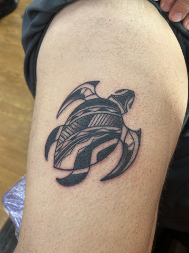 Explore great white shark tattoo ideas, creative tattoo ideas in Lahaina, available at Sweet Trade Tattoo