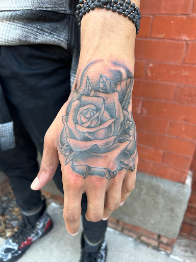 Explore sleeve filler tattoo ideas, creative tattoo ideas in Brooklyn, available at Electric Lotus Tattoo