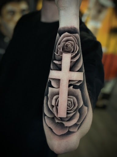 Explore mens tattoo filler ideas, creative tattoo ideas in Mesa, available at Smiley Ink Tattoos