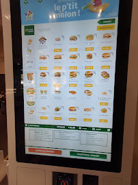 Menu / carte de McDonald's Nice Massena à Nice