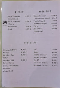 Restaurant indien halal Le Royal à Chanteloup-les-Vignes (le menu)