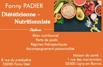 Fanny Padier Diététicienne-nutritionniste à Ligny-en-Barrois