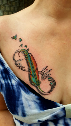 Explore head tattoo ideas, creative tattoo ideas in Galesburg, available at Hawks Tattoos