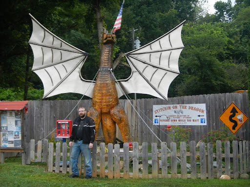 stitchin on the dragon in Maryville, Tennessee