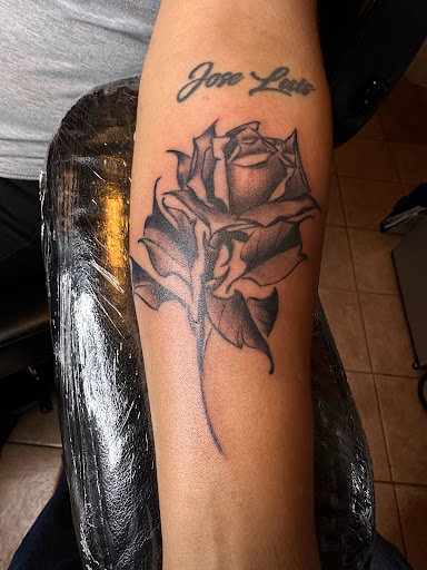 Explore tattoo cover up ideas on leg, creative tattoo ideas in San Marcos, available at FROSTY TATTOO STUDIO