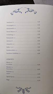 Menu / carte de Loogster Stuv à Juist