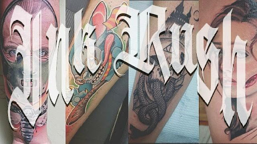 Explore female elbow tattoo ideas, creative tattoo ideas in Palatka, available at Ink Rush Tattoo Black Tide