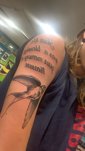 Explore finger print tattoo ideas, creative tattoo ideas in Talbott, available at Self Made Tattoo