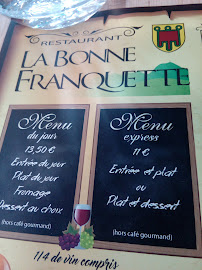 Restaurant La bonne Franquette à Cournon-d'Auvergne (le menu)