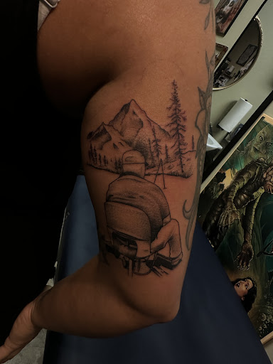 Explore virgin mary tattoo ideas, creative tattoo ideas in Nashville, available at RedBird Tattoo