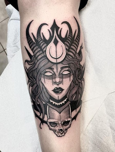 Explore skulls tattoo ideas, creative tattoo ideas in Woodstock, available at Lost Lagoon Tattoo