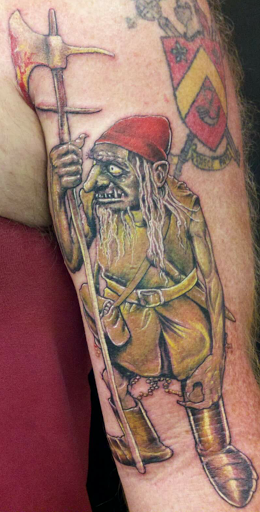 Explore black tattoo ideas, creative tattoo ideas in Easley, available at Amber Island Tattoo