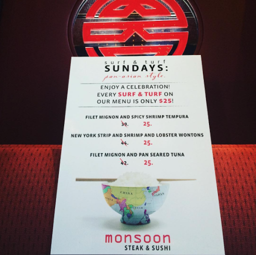 Asian Fusion Restaurant «Monsoon: Steak & Sushi», reviews and photos, 48 Deer Park Ave, Babylon, NY 11702, USA