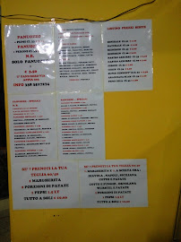 Menu du U' Panuozzo à Maddaloni