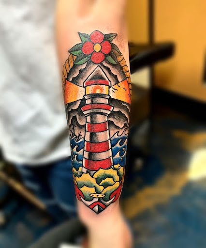 Explore child birth date tattoo ideas for guys, creative tattoo ideas in Roanoke, available at Saint Cecilias Art Studio
