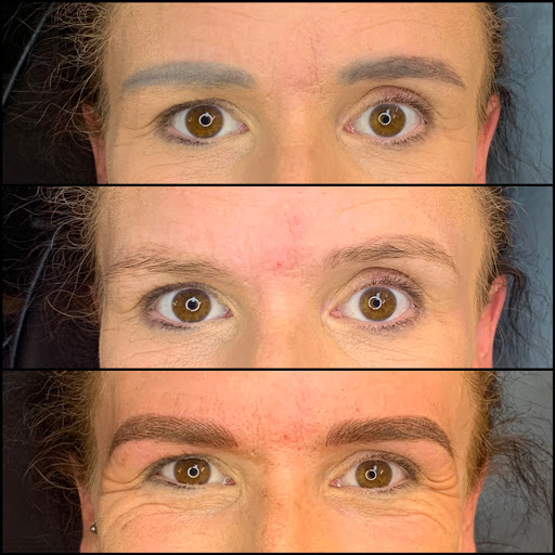 Explore hibiscus tattoo ideas, creative tattoo ideas in Peoria Heights, available at BeautiFULL Brows By Jen Microblading - Permanent Makeup Wild Honey Beauty Studio