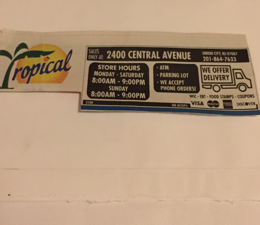 Supermarket «Tropical Supermarket», reviews and photos, 2400 Central Ave, Union City, NJ 07087, USA