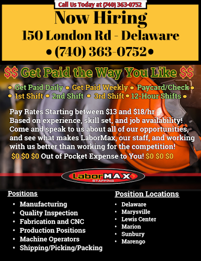 LaborMax Staffing - Delaware (Anytime Labor Northwest Ohio LLC)