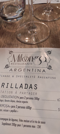 Restaurant argentin Milonga Restaurante à Lyon - menu / carte