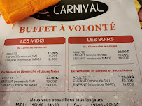 Restaurant Carnival à Cormontreuil - menu / carte